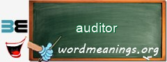 WordMeaning blackboard for auditor